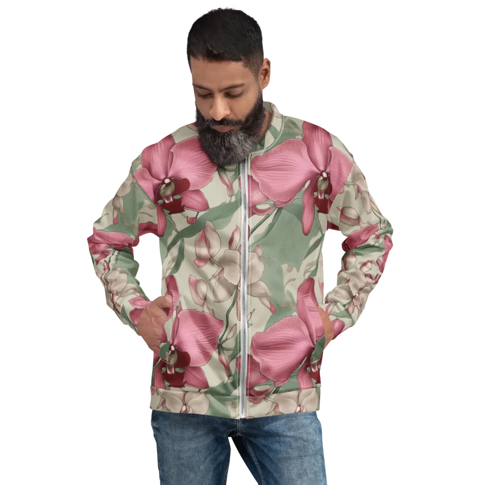 Orchid Herbarium on Bomber Jacket — Front