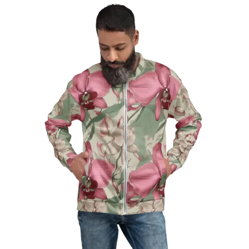 Orchid Herbarium on a Bomber Jacket
