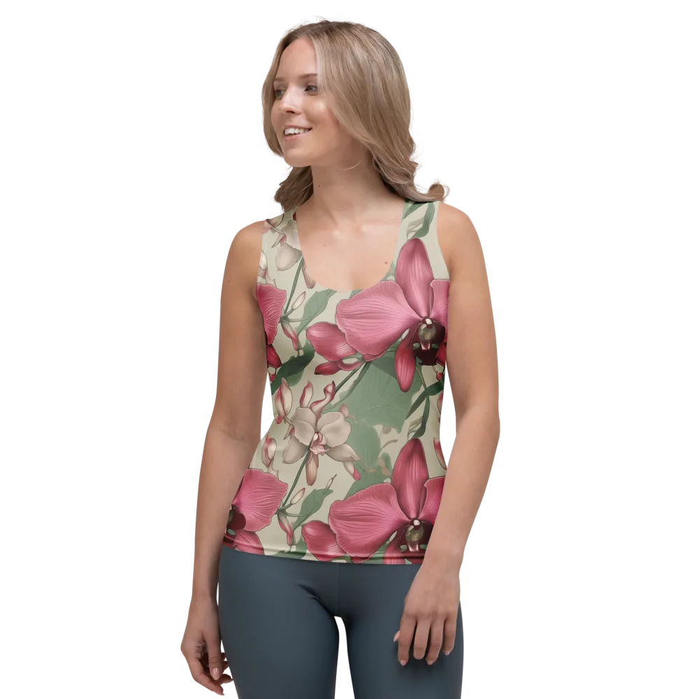 Orchid Herbarium on Women's Tank Top — Front