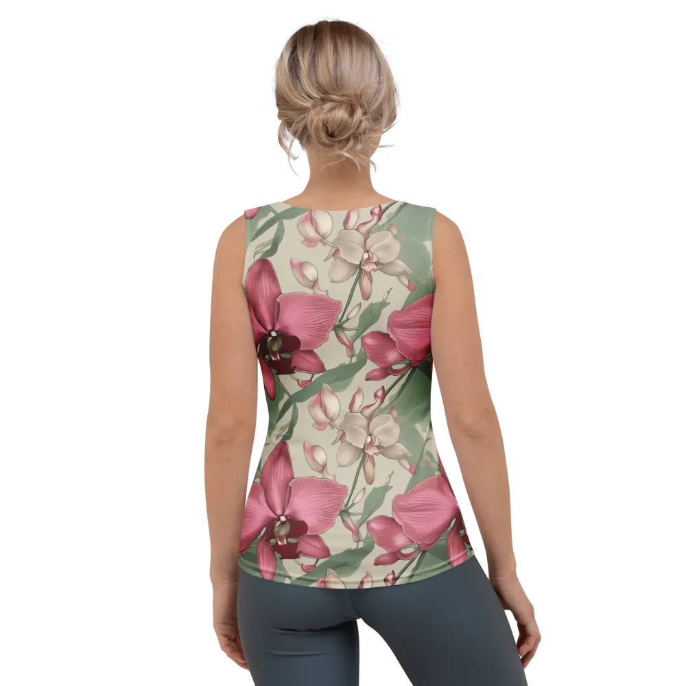 Orchid Herbarium on Women's Tank Top — Back