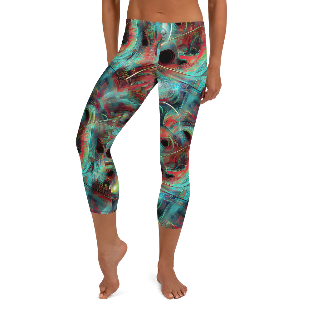 Dreamwave on Capri Leggings — Front