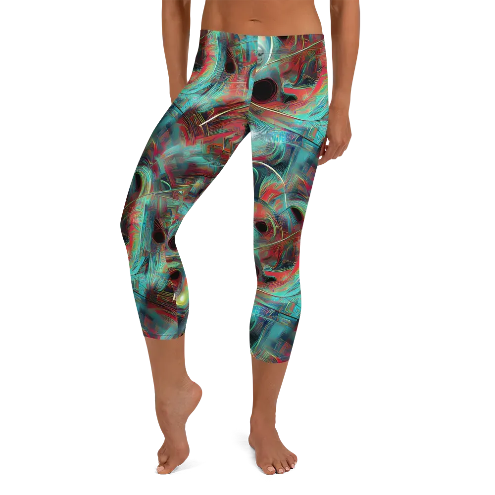 Dreamwave on Capri Leggings — Front