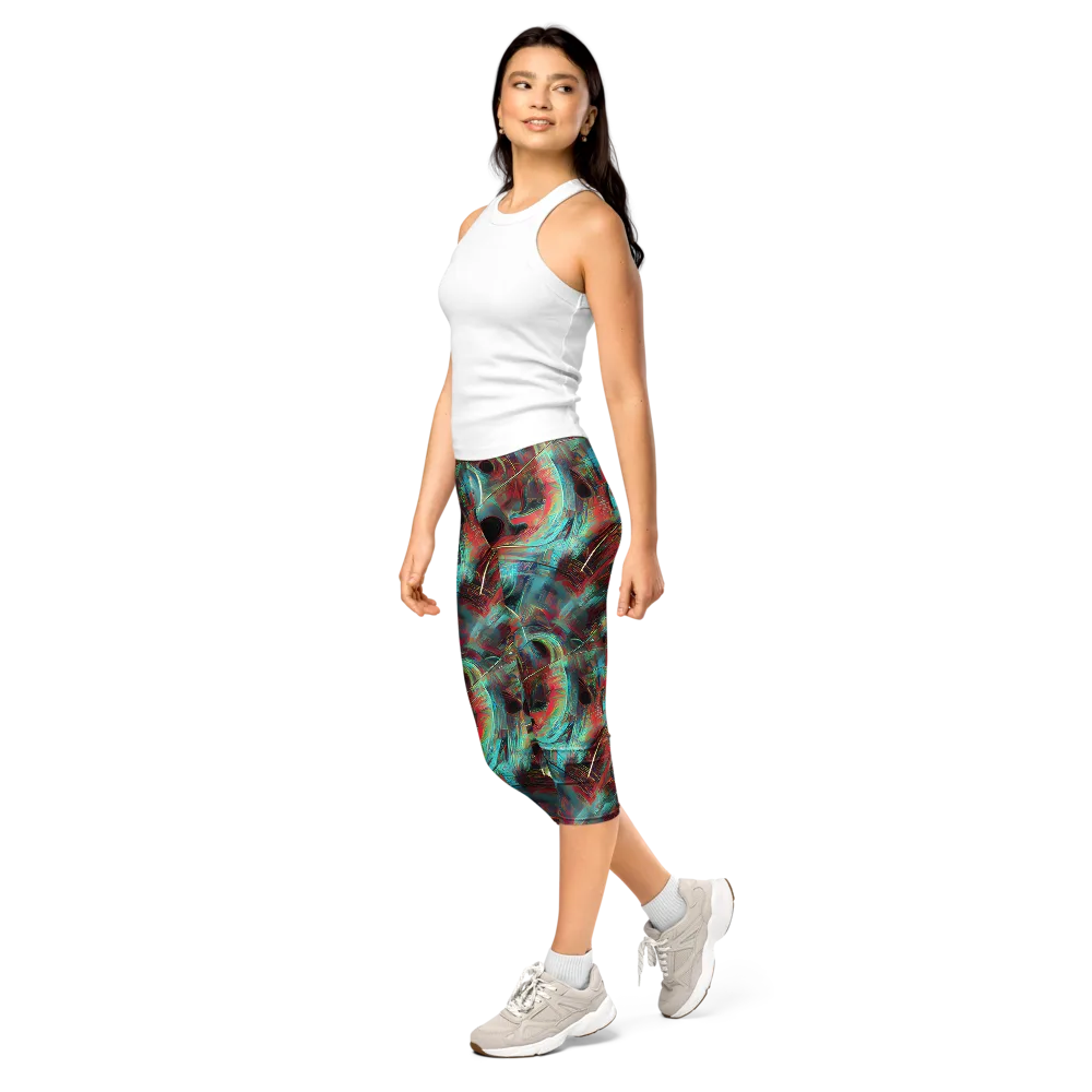 Dreamwave on Capri Leggings — Left Front