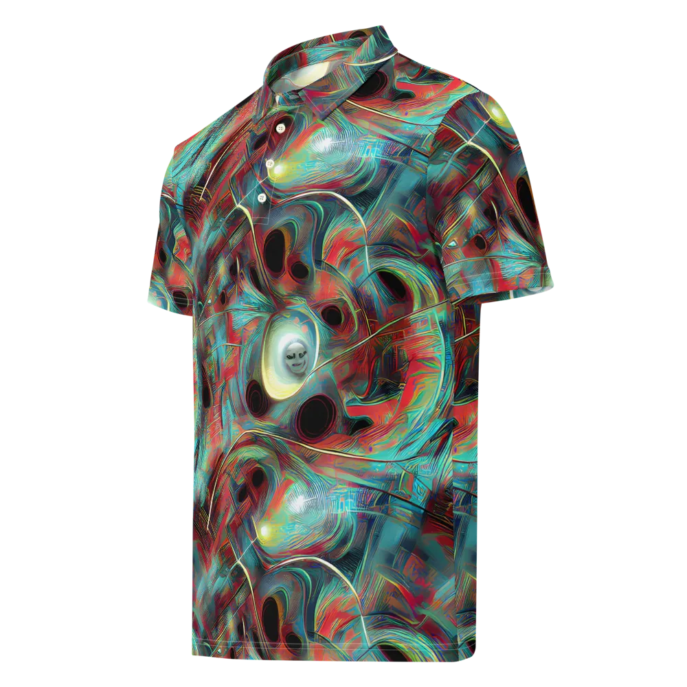Dreamwave on Men's Slim Fit Polo Shirt — Left Front