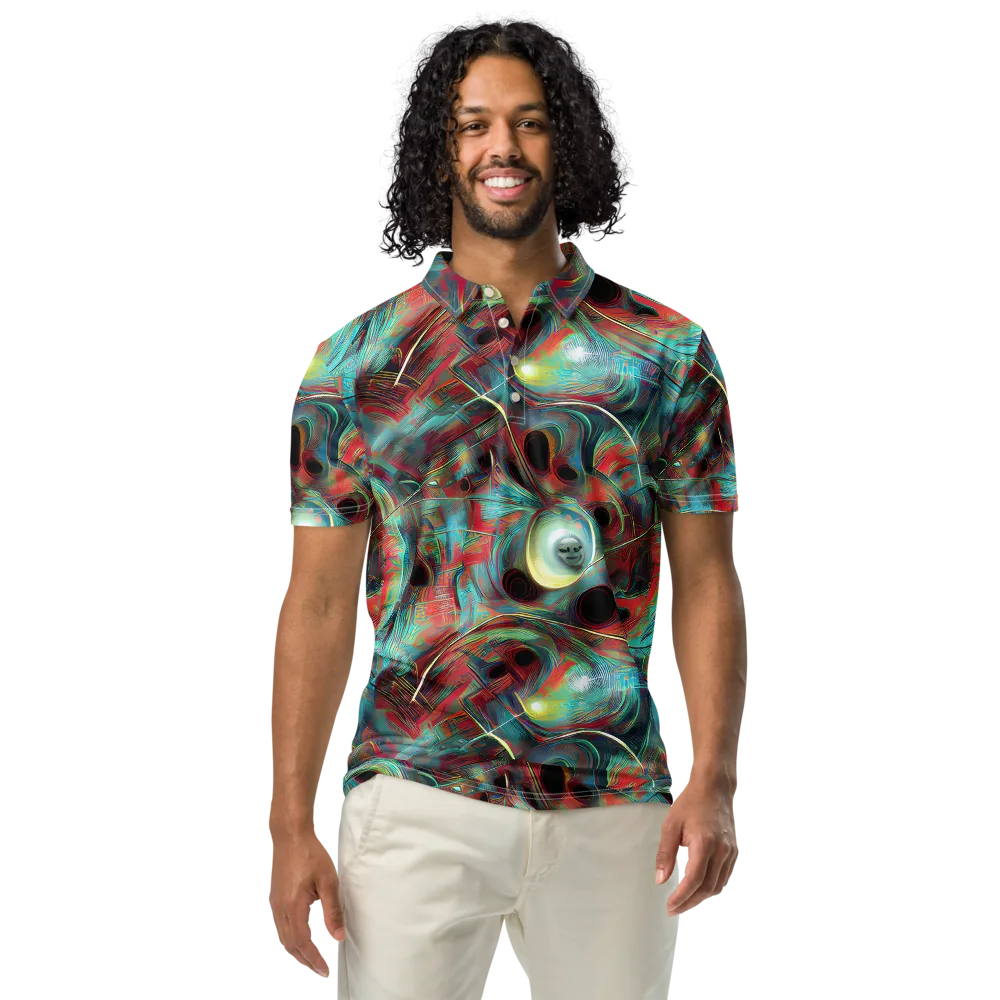 Dreamwave on Men's Slim Fit Polo Shirt — Front