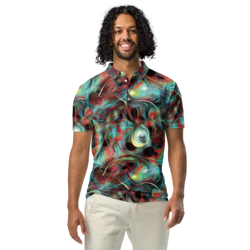 Dreamwave on a Men's Slim Fit Polo Shirt