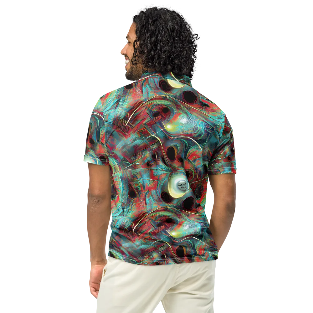 Dreamwave on Men's Slim Fit Polo Shirt — Back
