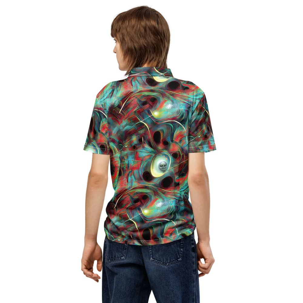 Dreamwave on Men's Slim Fit Polo Shirt — Back