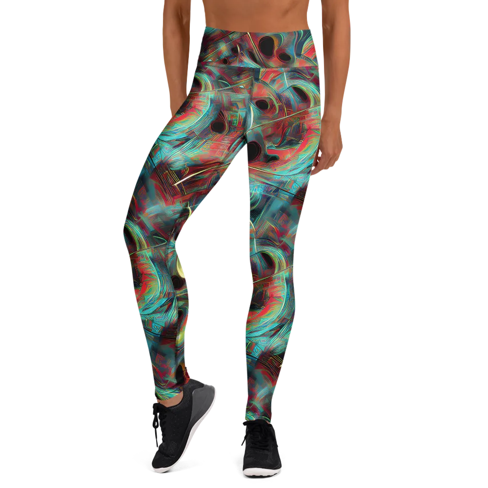Dreamwave on Yoga Leggings — Front