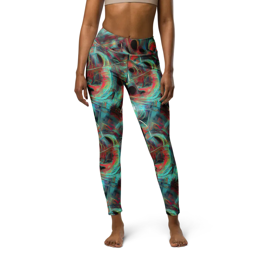 Dreamwave on Yoga Leggings — Front