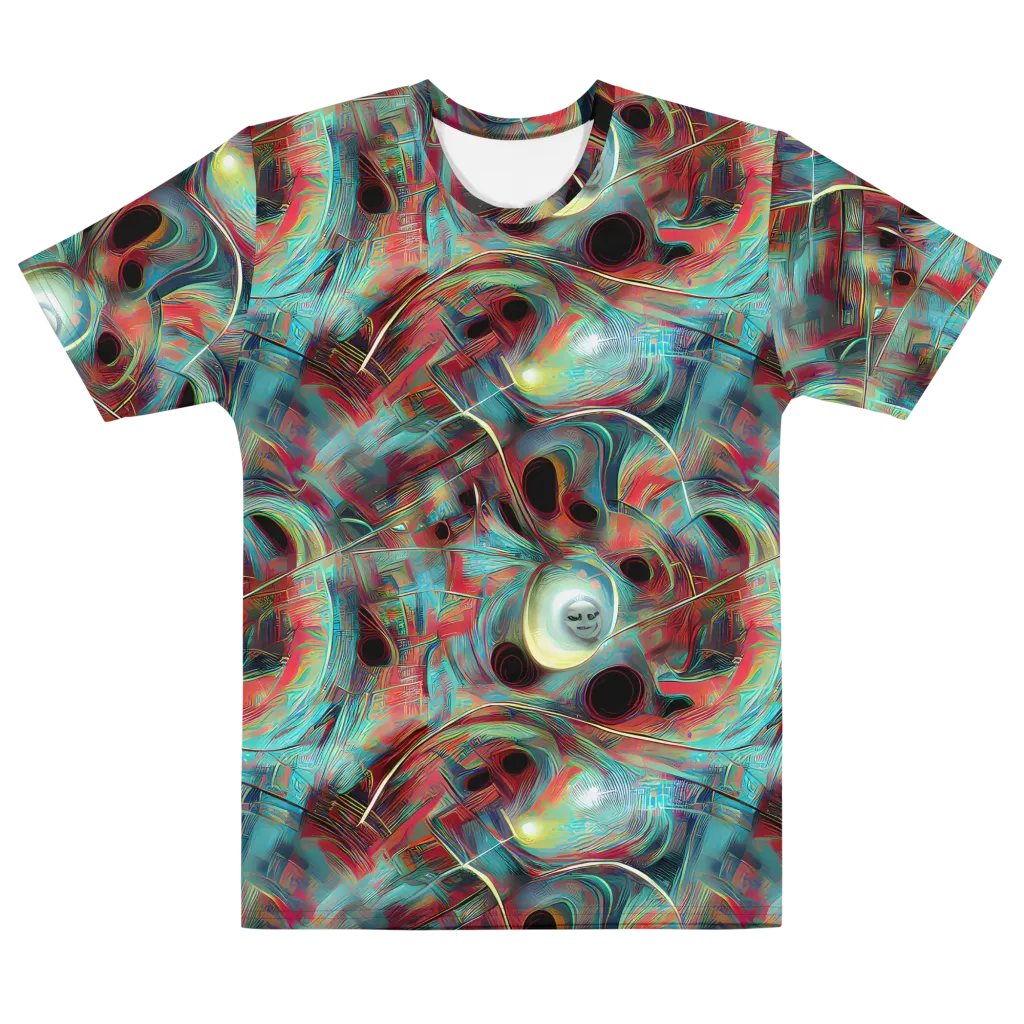 Dreamwave on Men's Cotton Crew Neck T-Shirt — Front