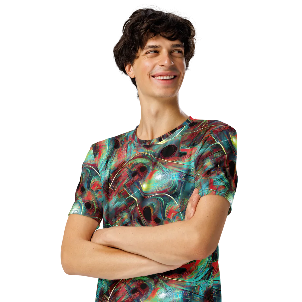 Dreamwave on Men's Crew Neck T-Shirt — Left Front
