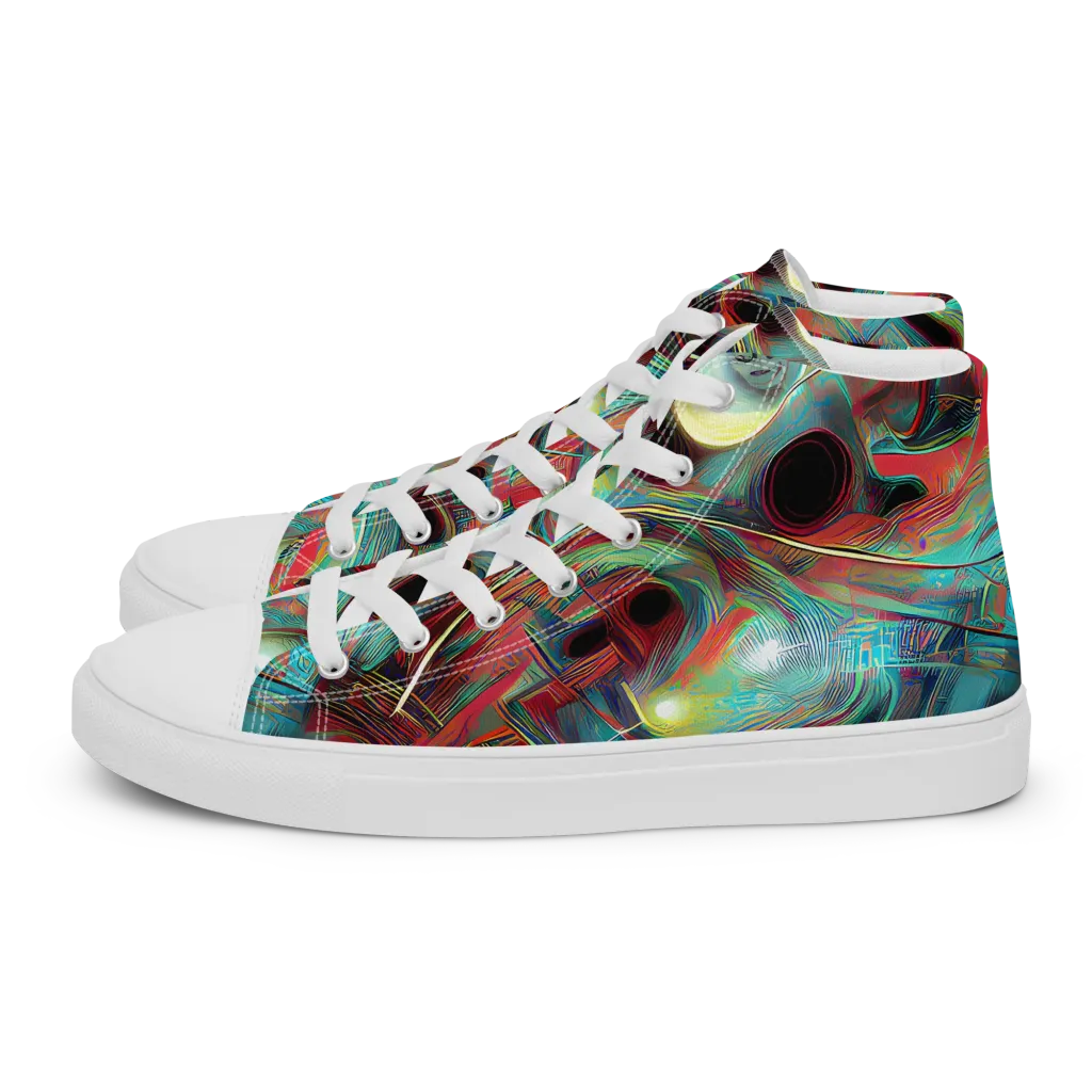 Dreamwave on Men's High Top Canvas Shoes — Left