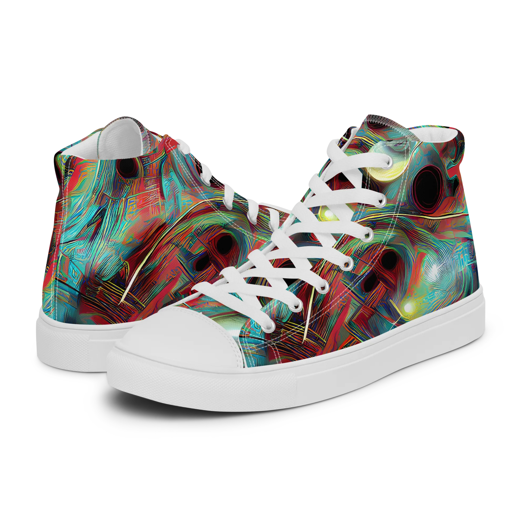 Dreamwave on Men's High Top Canvas Shoes — Left