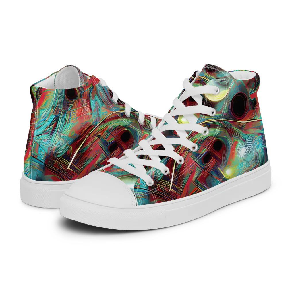 Dreamwave on Men's High Top Canvas Shoes — Left