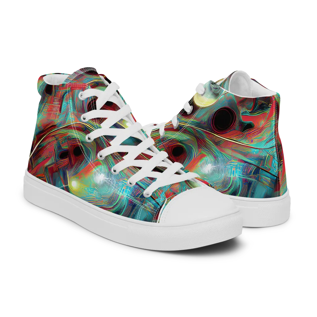 Dreamwave on Men's High Top Canvas Shoes — Right
