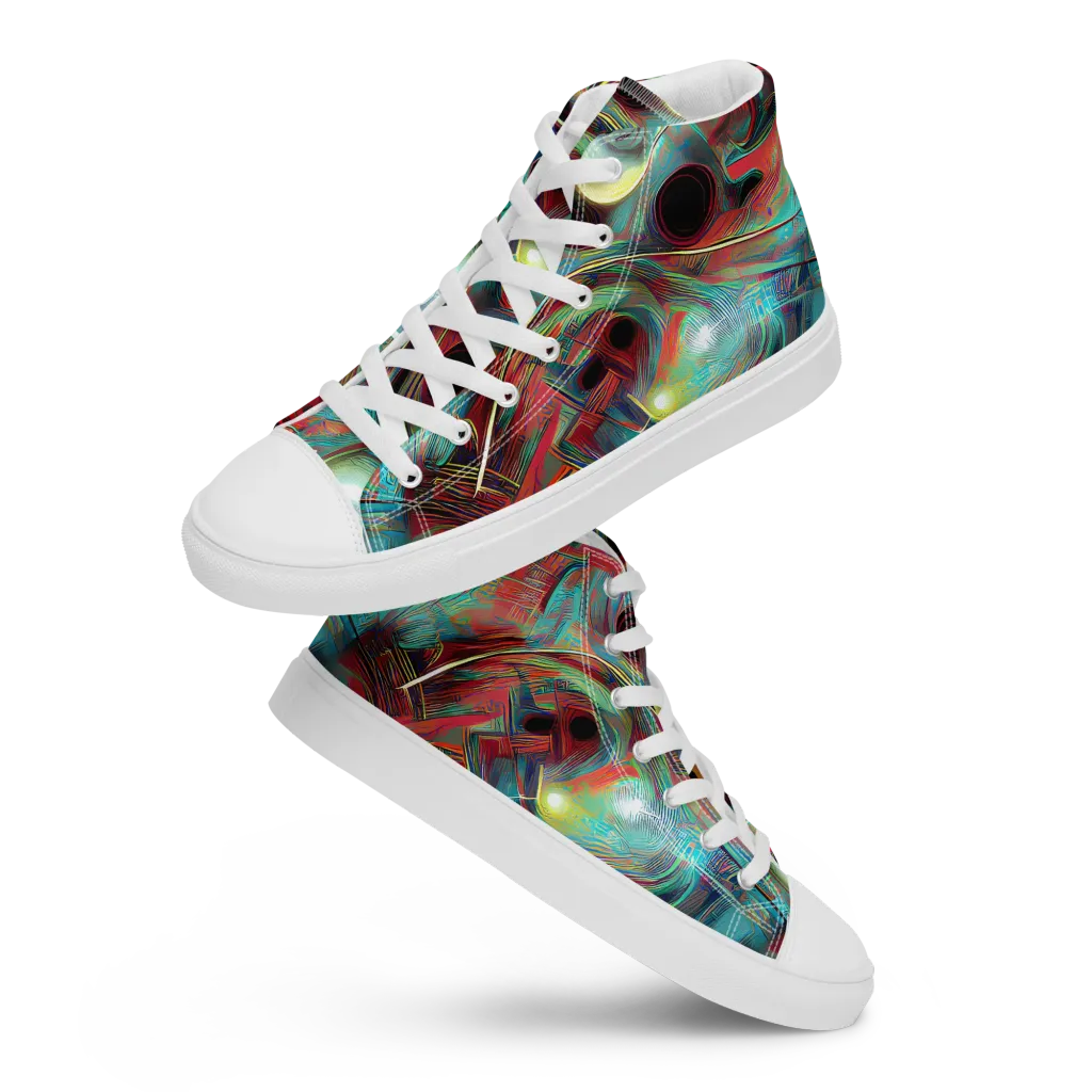 Dreamwave on Men's High Top Canvas Shoes — Front