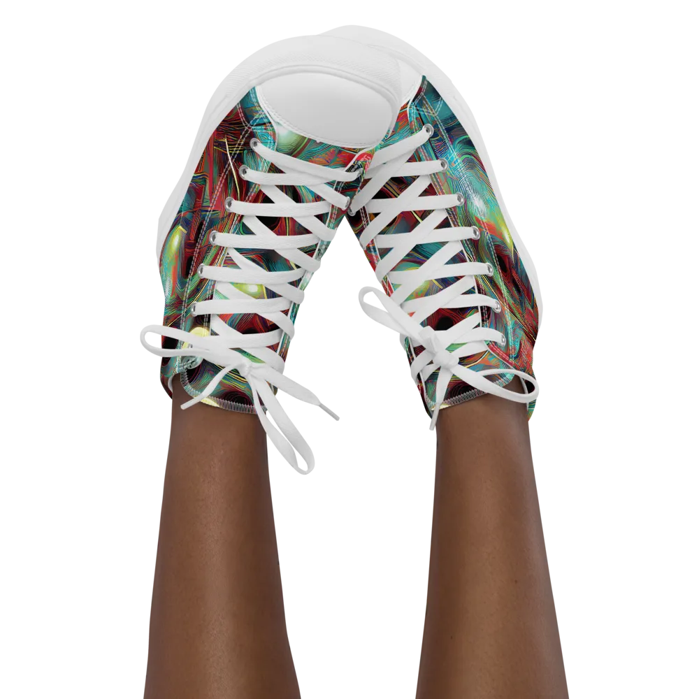Dreamwave on Women's High Top Canvas Shoes — Front