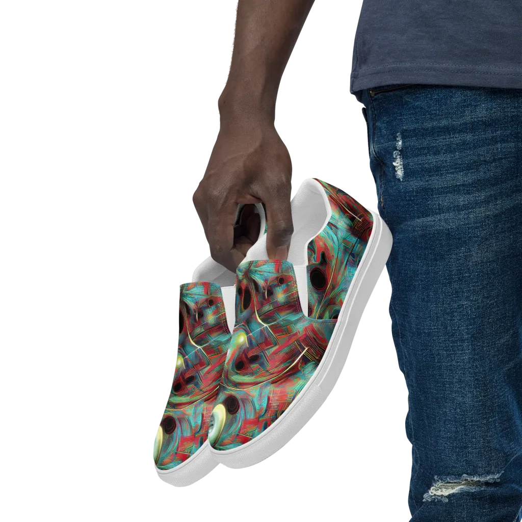 Dreamwave on Men's Slip-On Canvas Shoes — Left Front