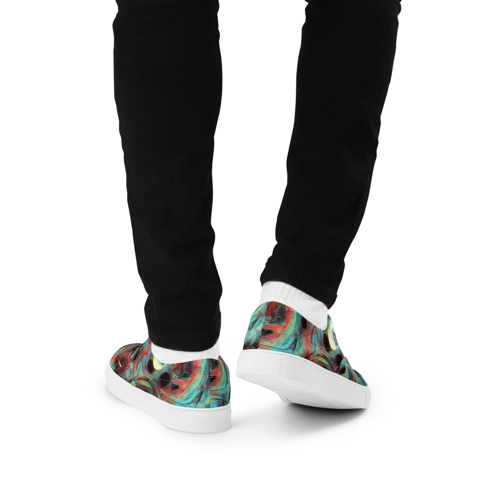 Dreamwave on Men's Lace-Up Canvas Shoes — Back