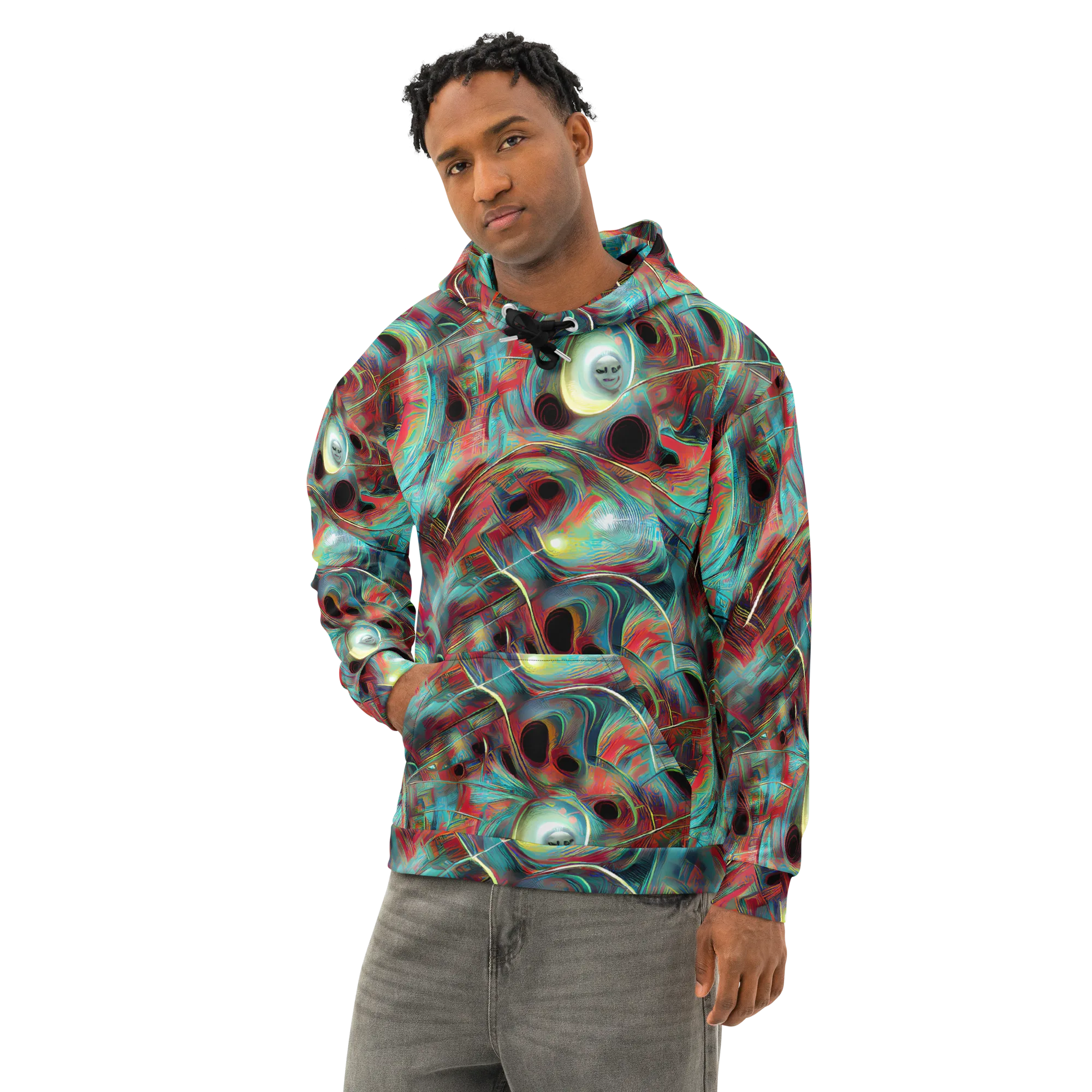 Dreamwave on Cotton Hoodie — Left Front