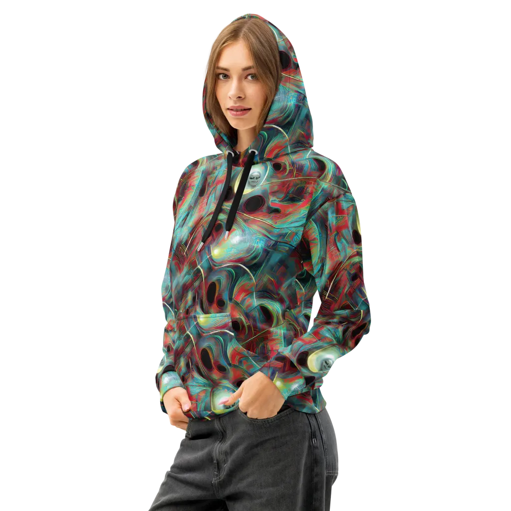 Dreamwave on Cotton Hoodie — Left Front