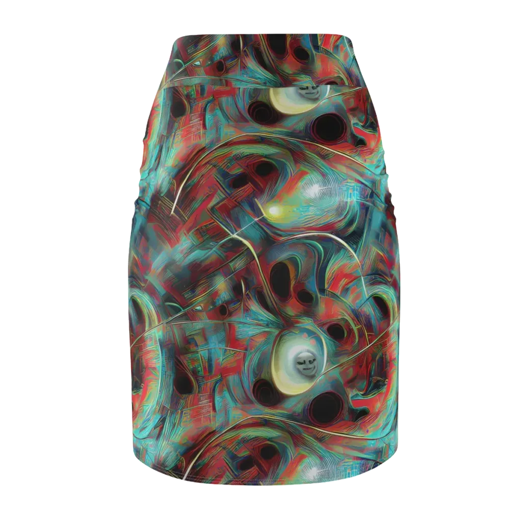 Dreamwave on Pencil Skirt — Back