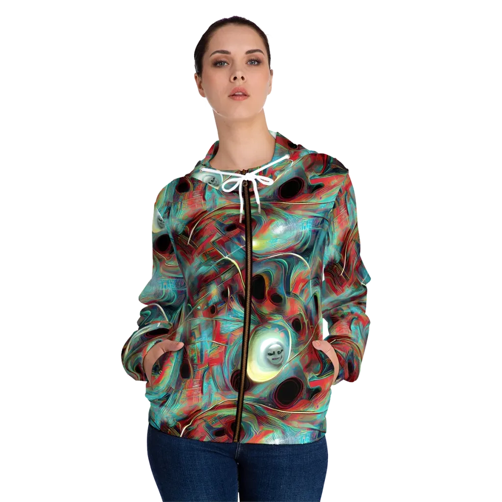 Dreamwave on Women's Full-Zip Hoodie — Front On Person