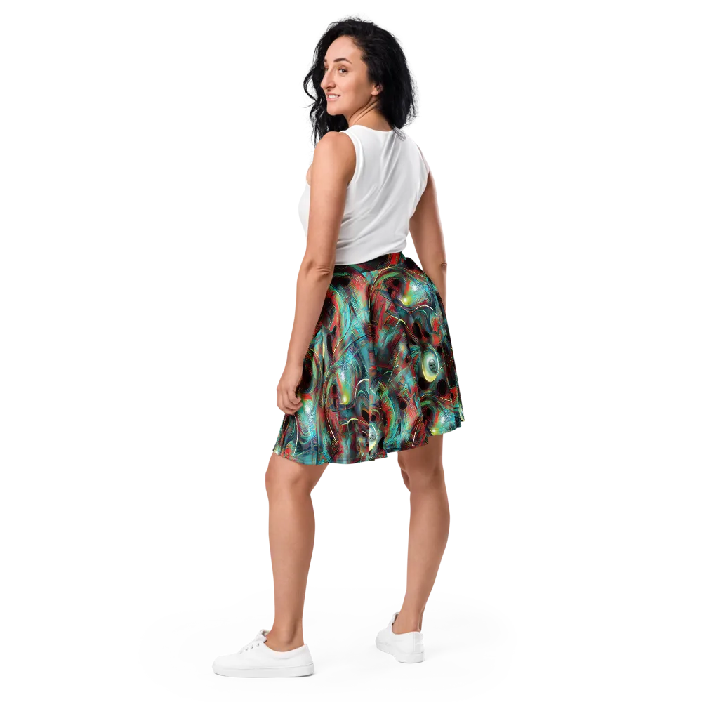 Dreamwave on Skater Skirt — Back