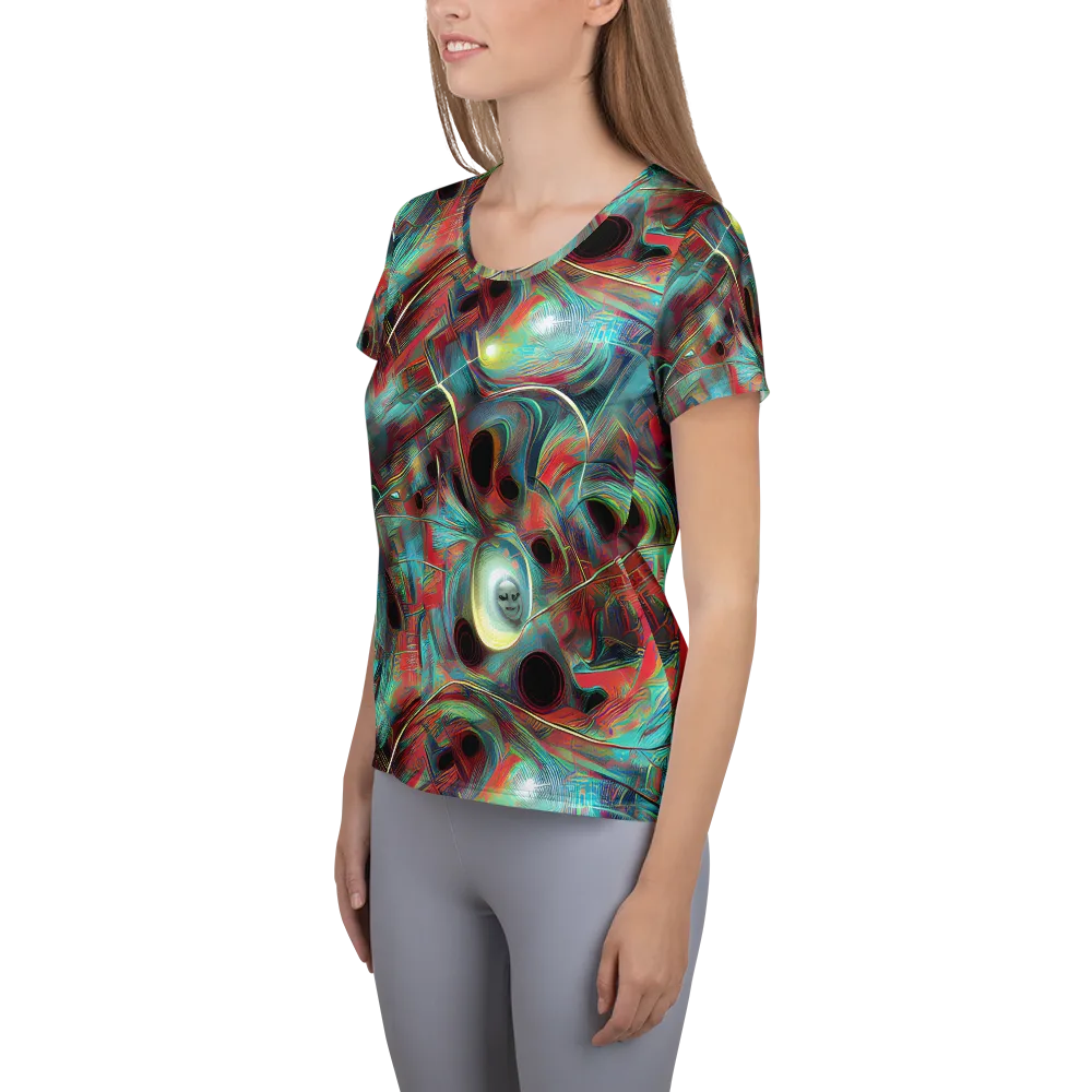 Dreamwave on Women's Athletic T-Shirt — Left