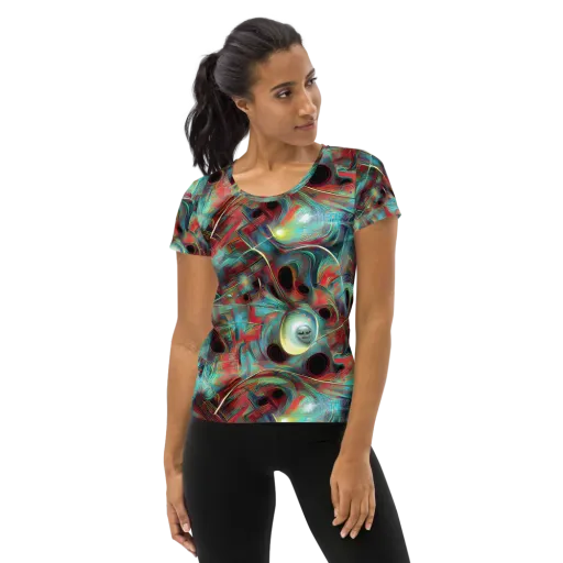 Dreamwave on a Women's Athletic T-Shirt
