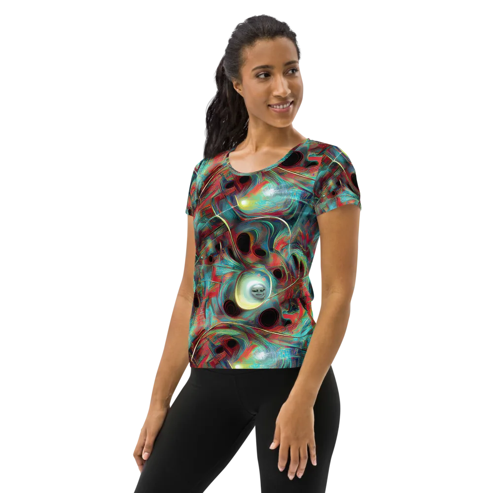 Dreamwave on Women's Athletic T-Shirt — Left