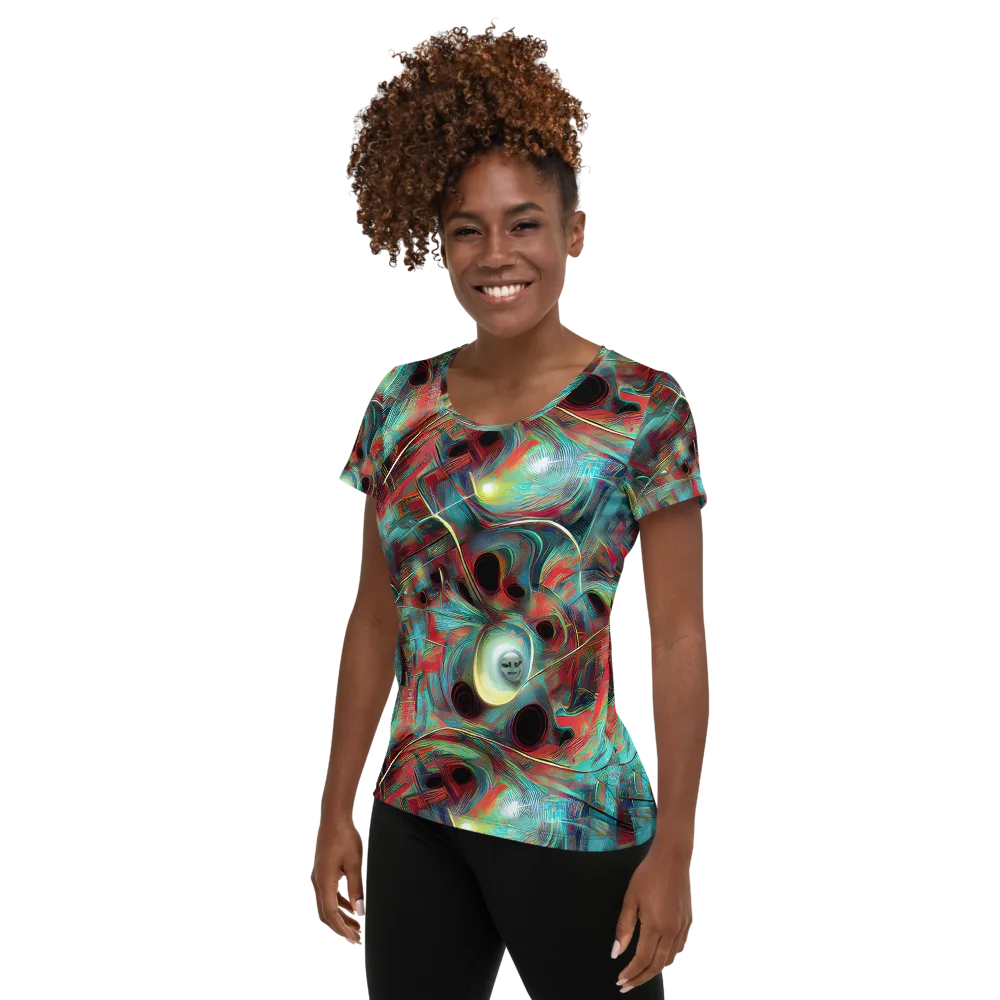 Dreamwave on Women's Athletic T-Shirt — Left