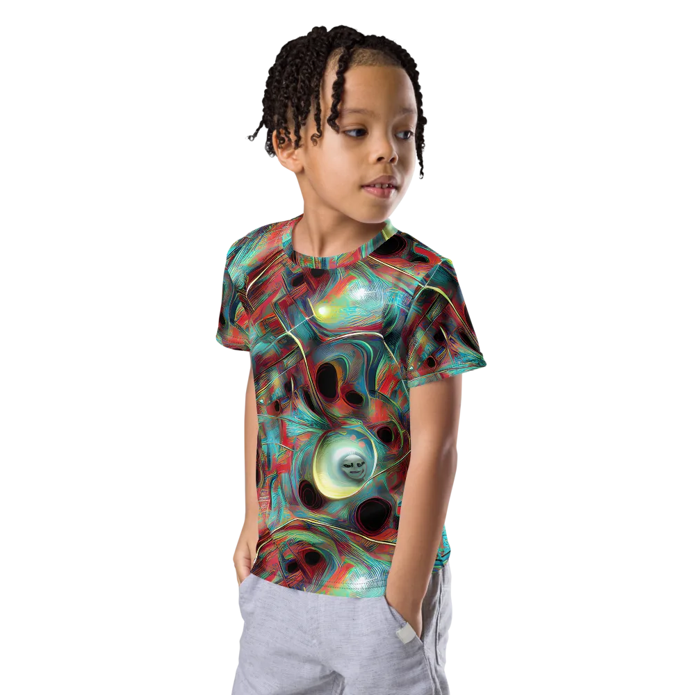 Dreamwave on Kids Crew Neck T-Shirt — Left Front