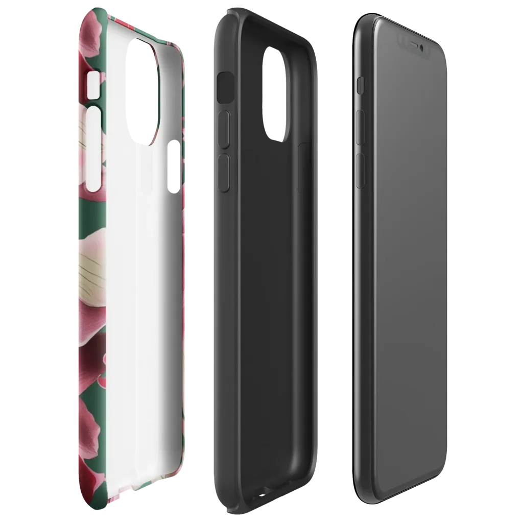 Jade Orchid Garden on Tough Case for iPhone® — Right