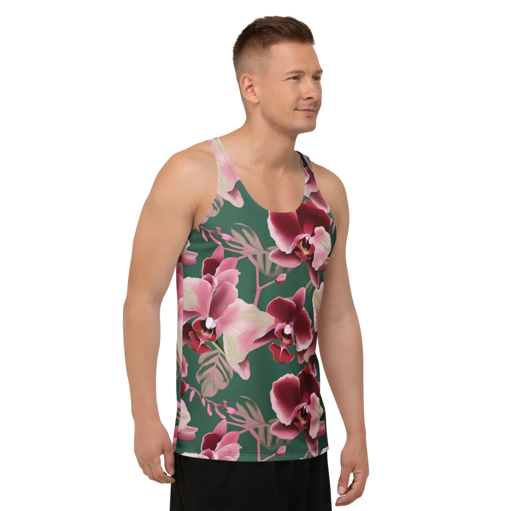 Jade Orchid Garden on Men's Tank Top — Right Front