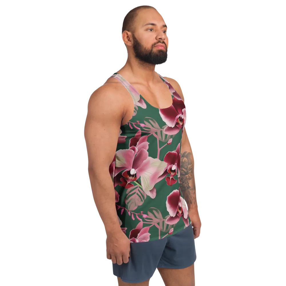 Jade Orchid Garden on Men's Tank Top — Right Front