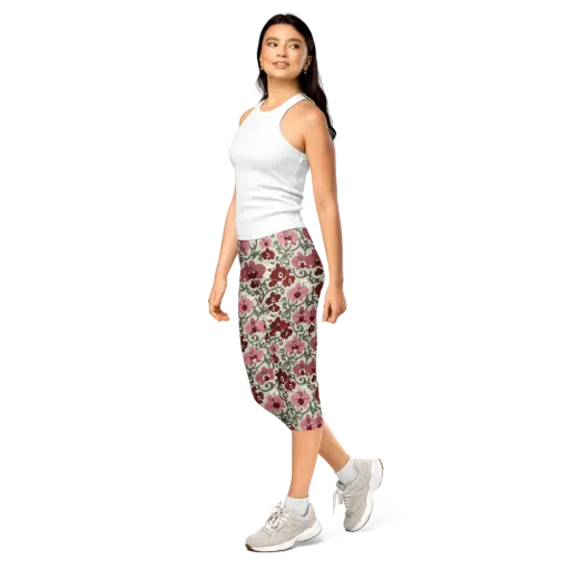 Orchid Vinework on a Capri Leggings