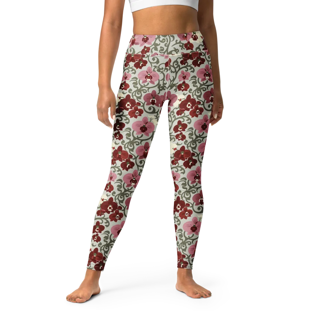 Orchid Vinework on Yoga Leggings — Front