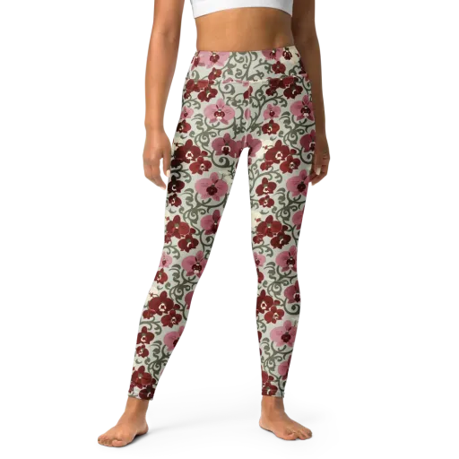 Orchid Vinework on a Yoga Leggings