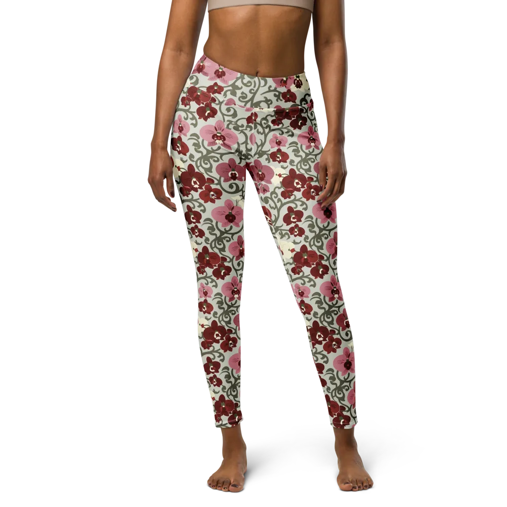 Orchid Vinework on Yoga Leggings — Front