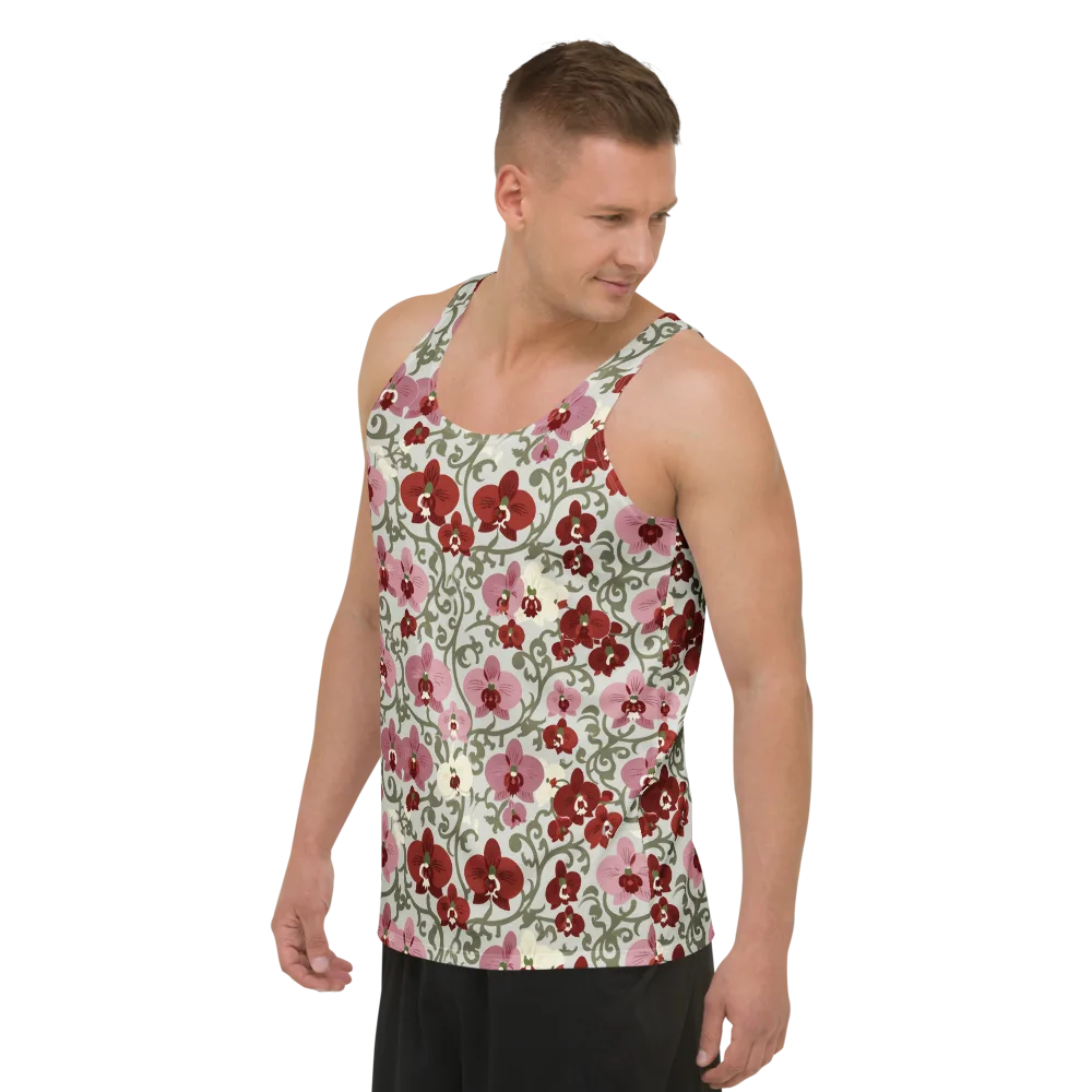 Orchid Vinework on Men's Tank Top — Left Front
