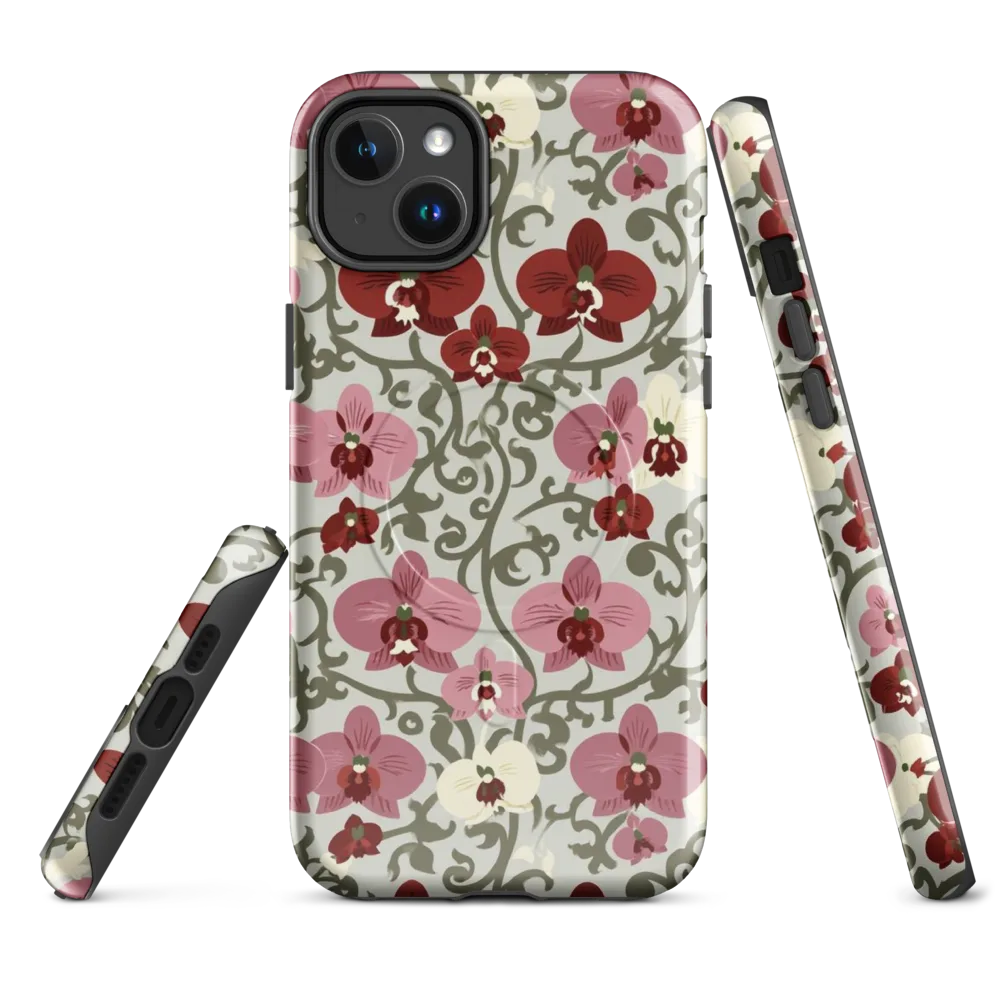 Orchid Vinework on MagSafe Tough Case for iPhone® — Front