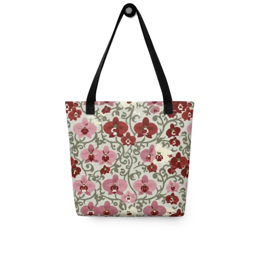 Orchid Vinework on a Tote Bag