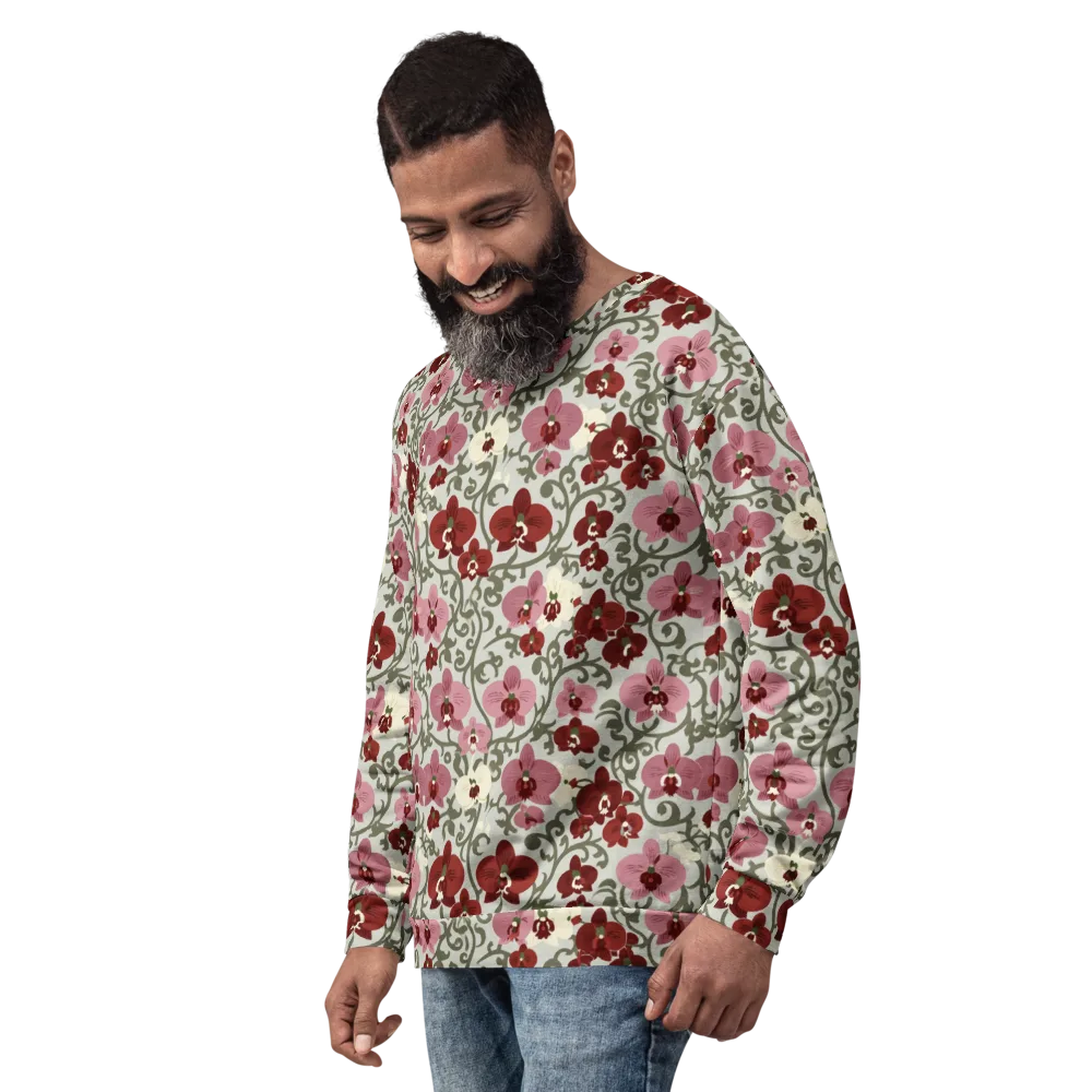 Orchid Vinework on Sweatshirt — Left Front