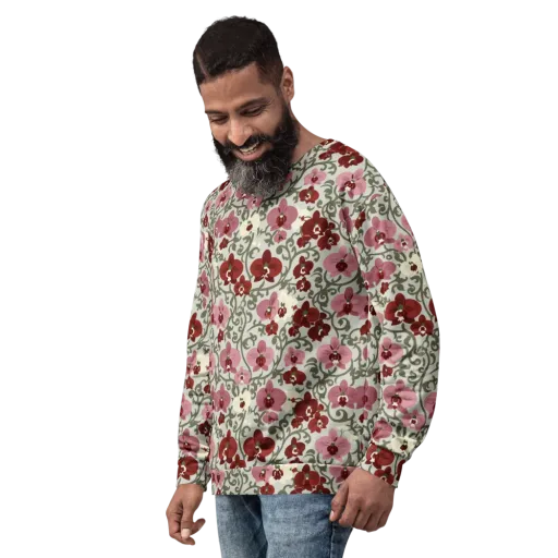 Orchid Vinework on a Sweatshirt