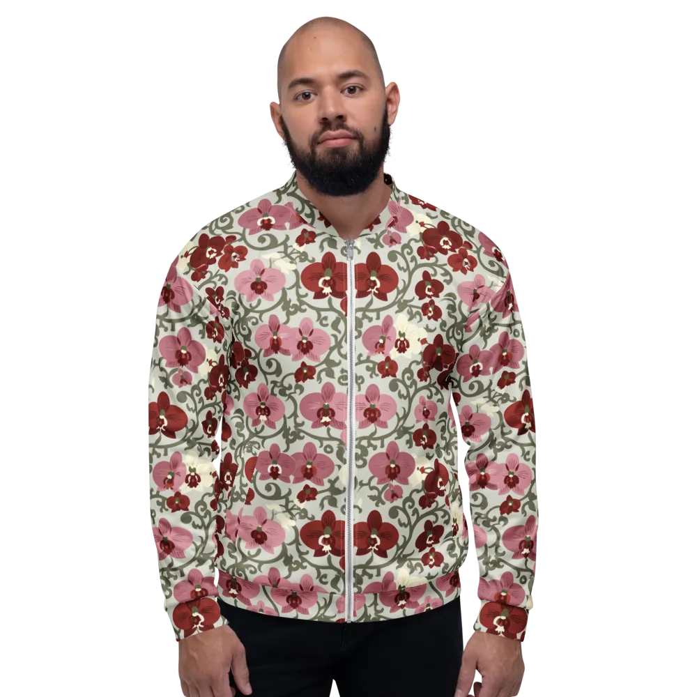 Orchid Vinework on Bomber Jacket — Front