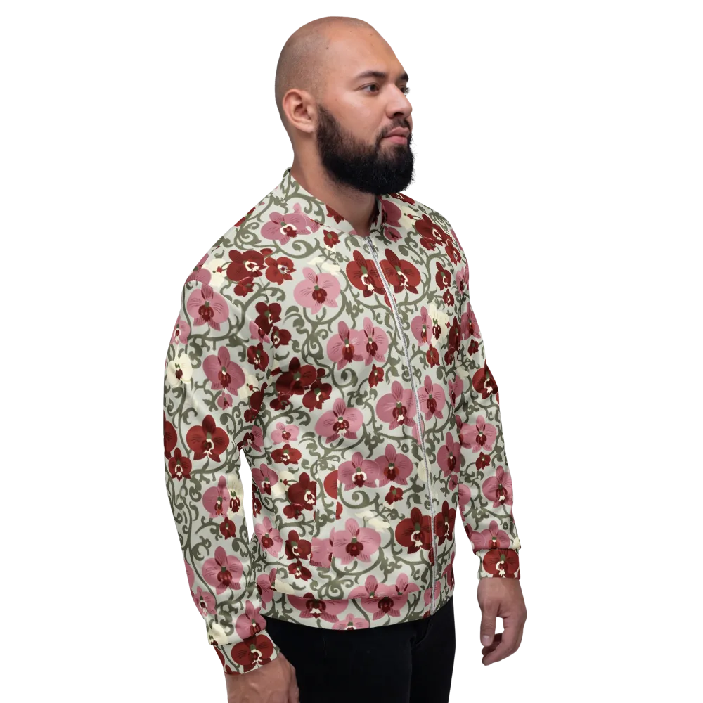Orchid Vinework on Bomber Jacket — Right