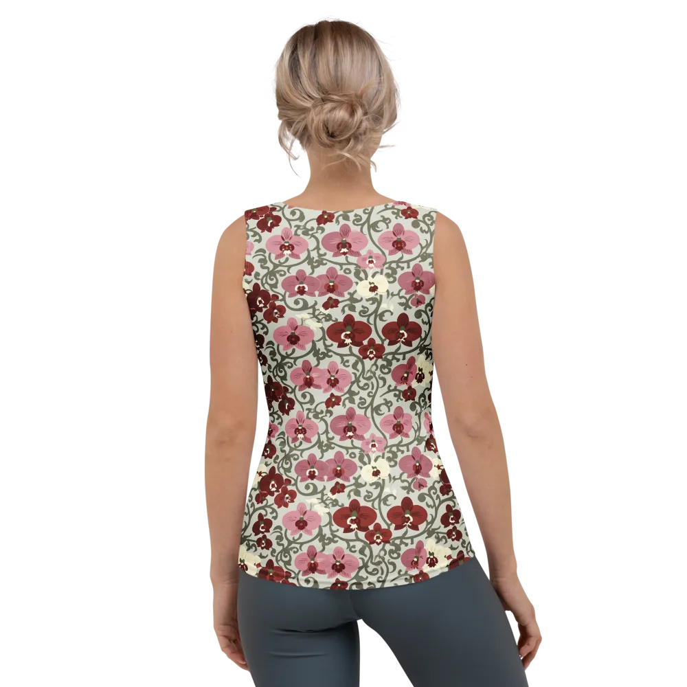 Orchid Vinework on Women's Tank Top — Back
