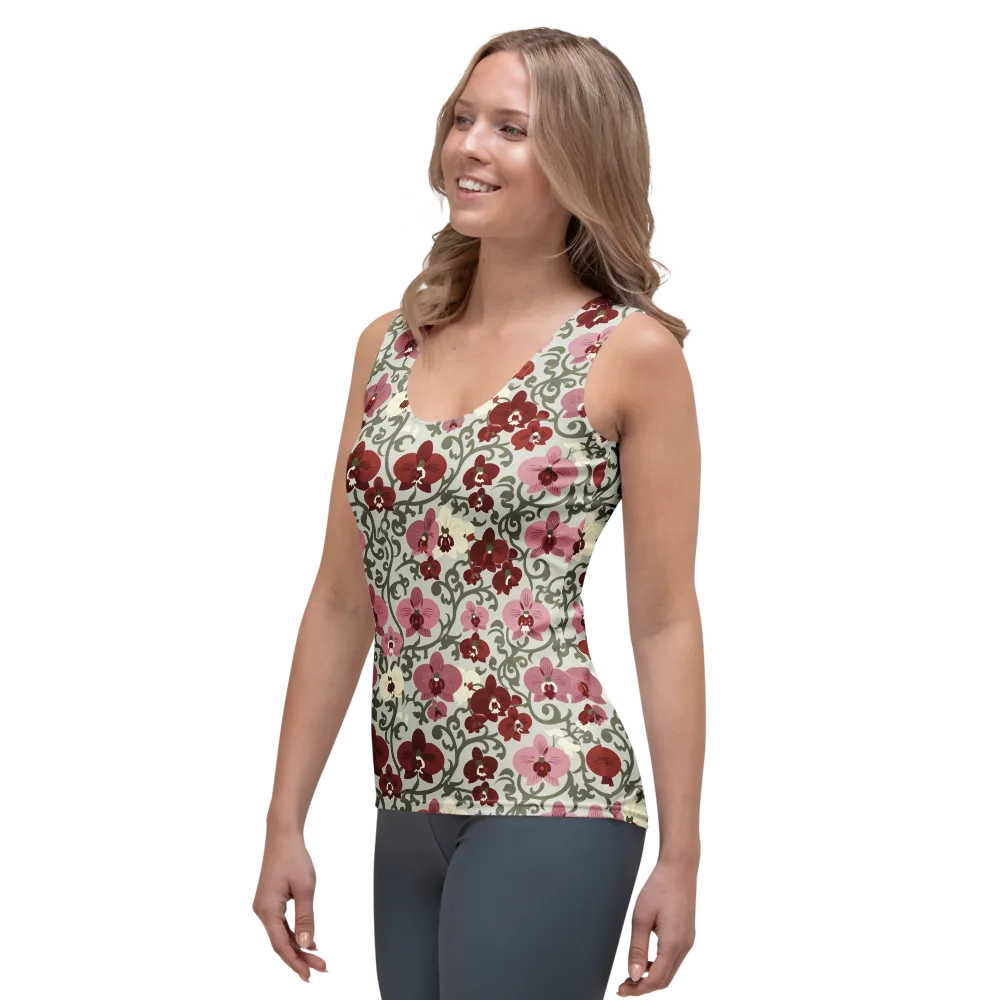 Orchid Vinework on Women's Tank Top — Left Front